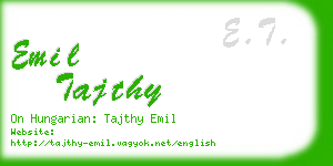 emil tajthy business card